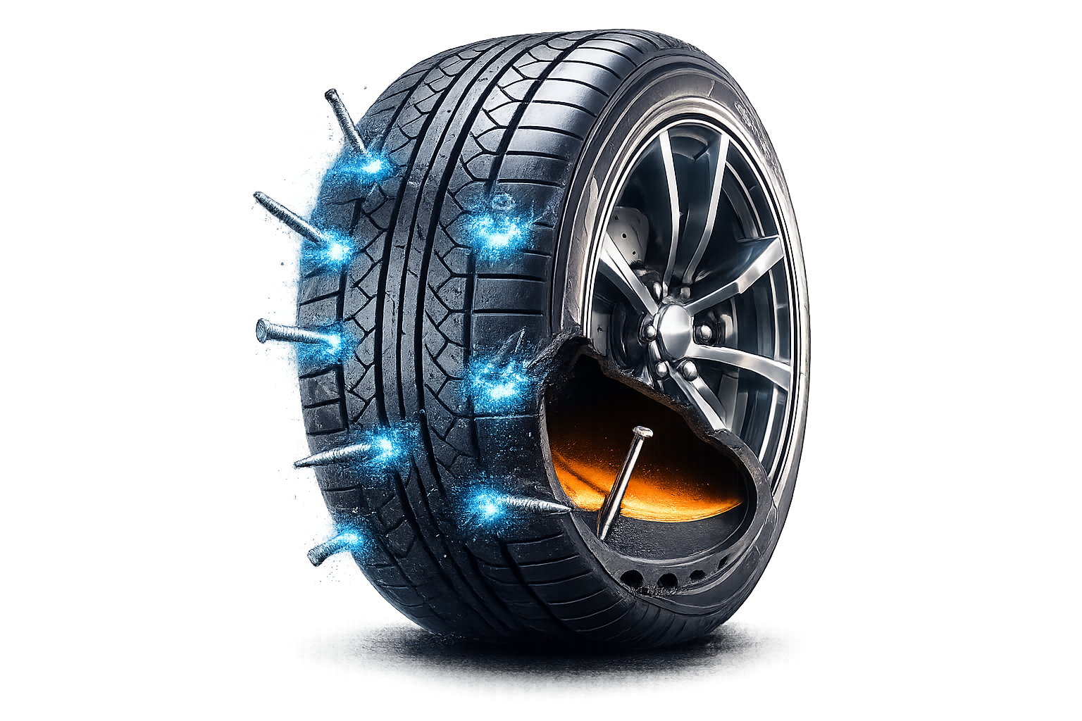 Puncture Pro inspecting tyre protection